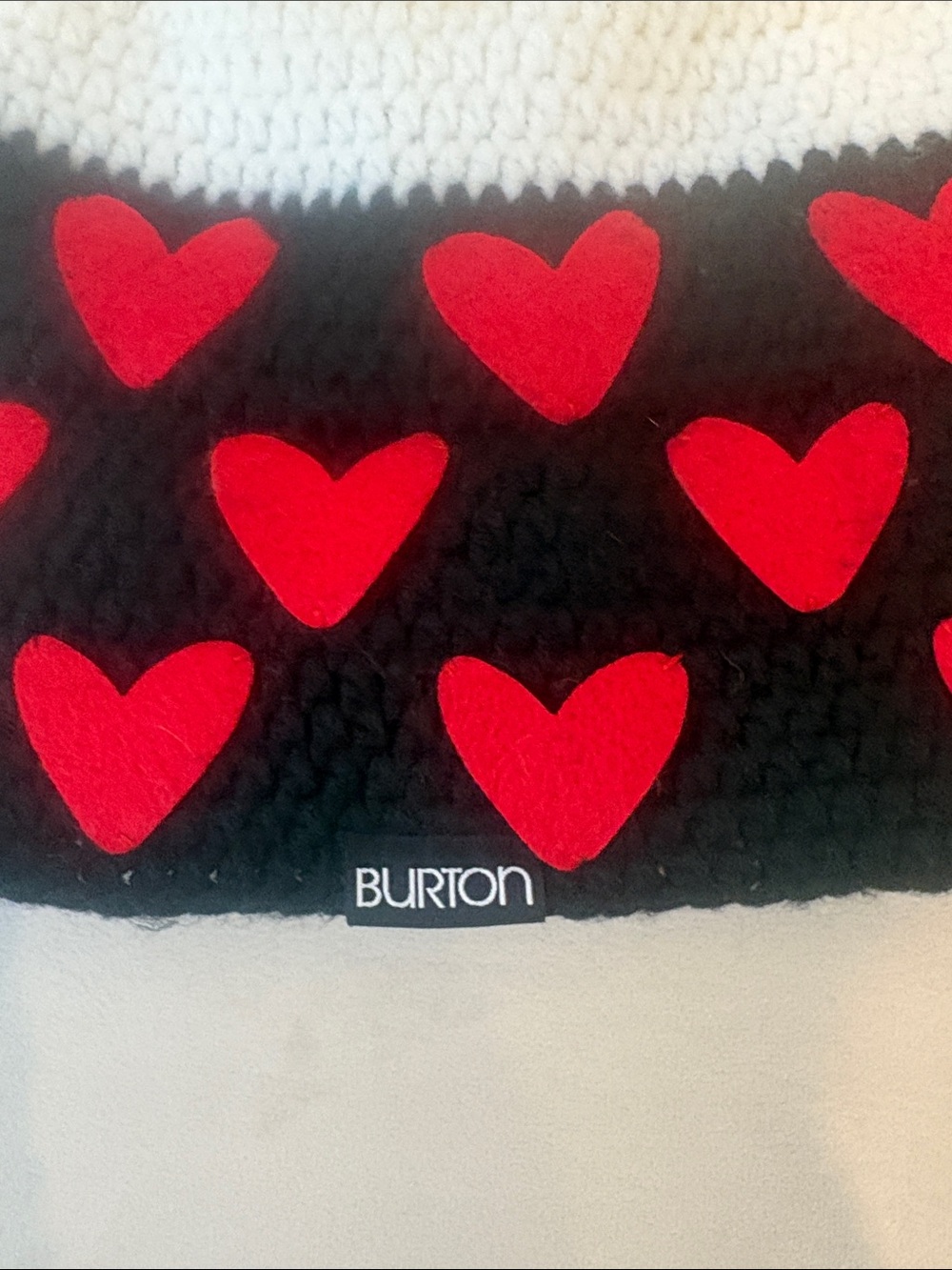 L.A.M.B./Burton women’s Colorblock Knit Beanie - Yellow, Black & White RARE🤍 - Picture 4 of 5